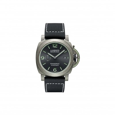PANERAI LUMINOR MARINA 44MM TITANIUM CANVAS STRAP GREY DIAL WATCH PAM01119